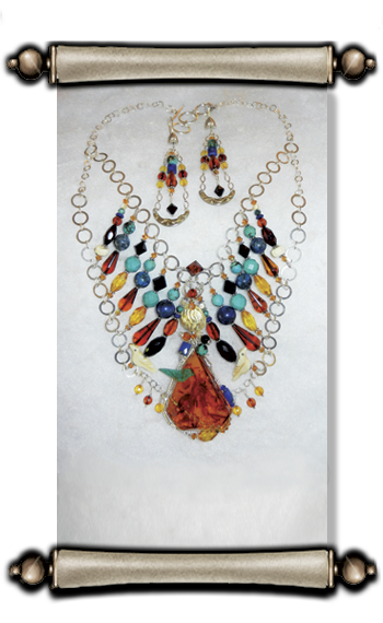 The Kings Daughter Amber Pyramid Earrings